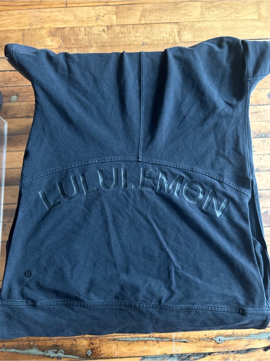 lululemon athletica Tops - Lululemon Black Oversized Pullover Hoodie with Embossed Back Logo